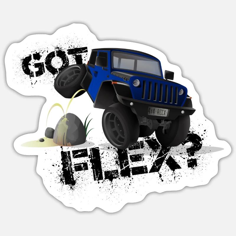 GOT FLEX? - OFFROADER Crawler - Blue Sticker size S (10 x 10 cm)