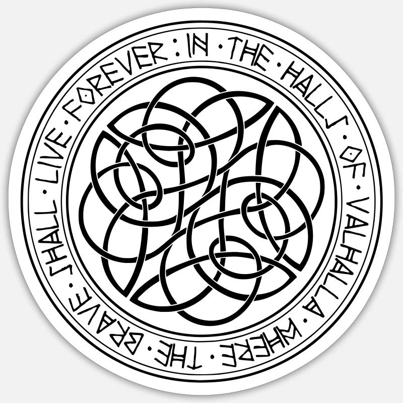 Wikinger Sticker Größe S (10 x 10 cm)