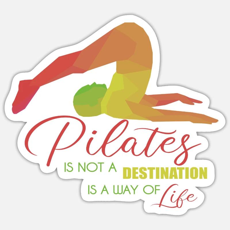 Pilates Gift - Sticker size S (10 x 10 cm) - white matte