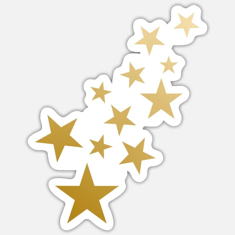 Star Pattern - Sticker size S (10 x 10 cm) - white matte