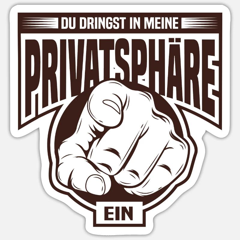Datenschutz Internet Datenschutzbeauftragte Lustig - Sticker Größe S (10 x 10 cm) - Mattweiß