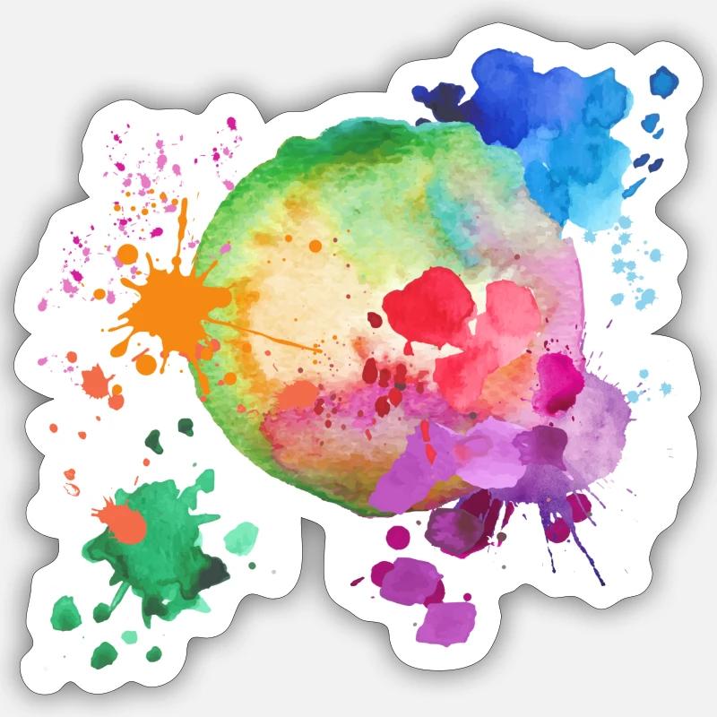 Farbexplosion Sticker Größe S (10 x 10 cm)