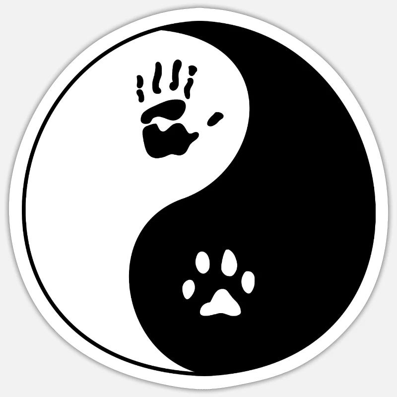 Dog Human Imprint Sticker size S (10 x 10 cm)