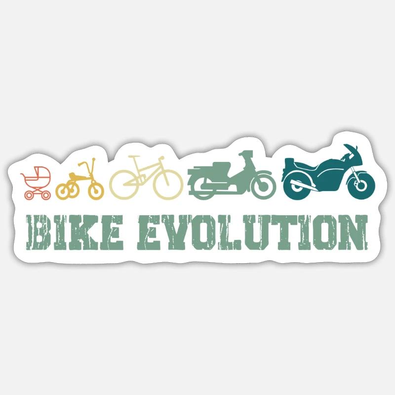 Motorcycle Evolution Saying Bike Evolution Motorcycle Sticker size S (10 x 10 cm)