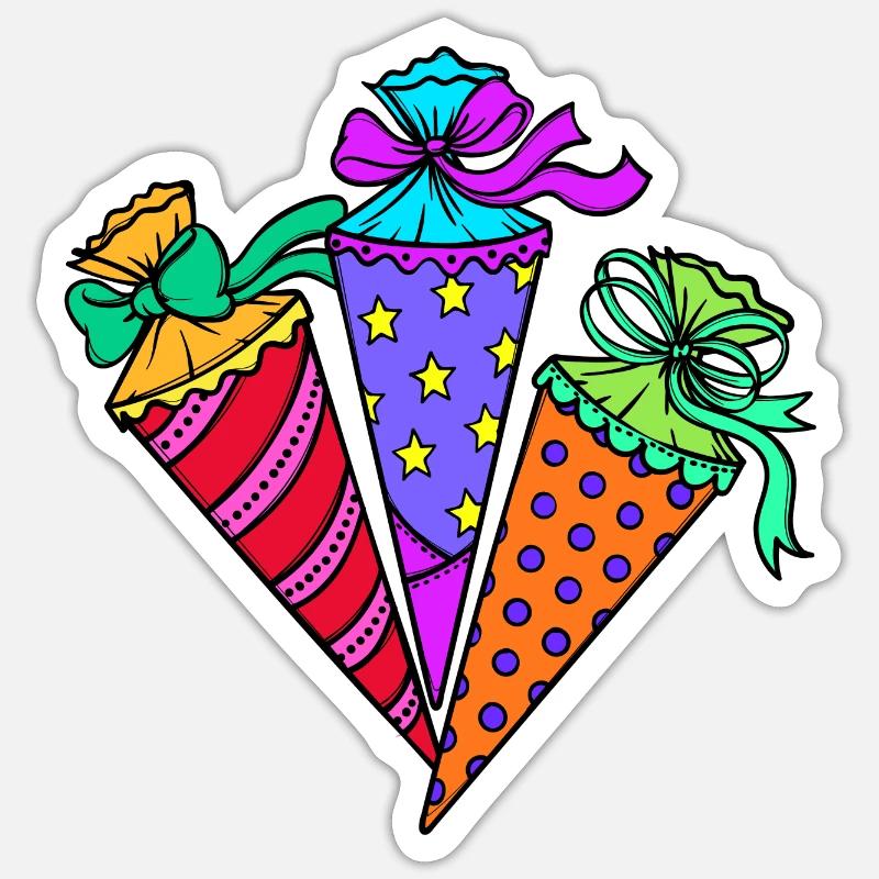 Sac d’école Début de l’école - Sticker taille S (10 x 10 cm) - blanc mat