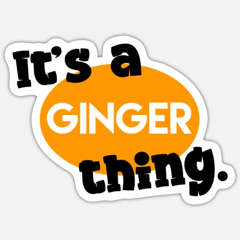 C’est un truc de gingembre. - Sticker taille S (10 x 10 cm) - blanc mat