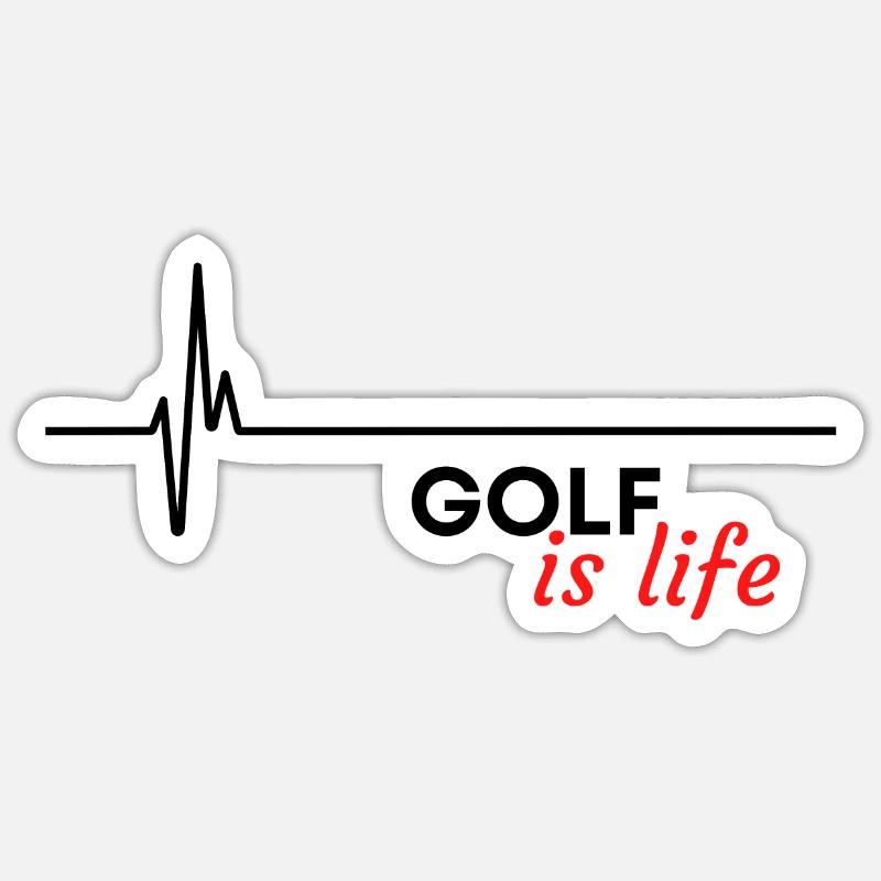 Le golf, c’est la vie. - Sticker taille S (10 x 10 cm) - blanc mat
