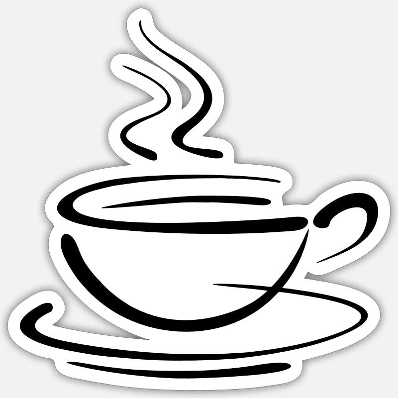 coffee cup Sticker size S (10 x 10 cm)