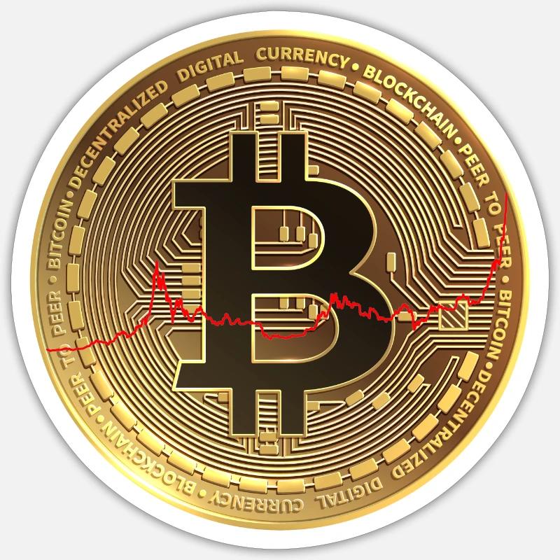 Le bitcoin Sticker taille S (10 x 10 cm)