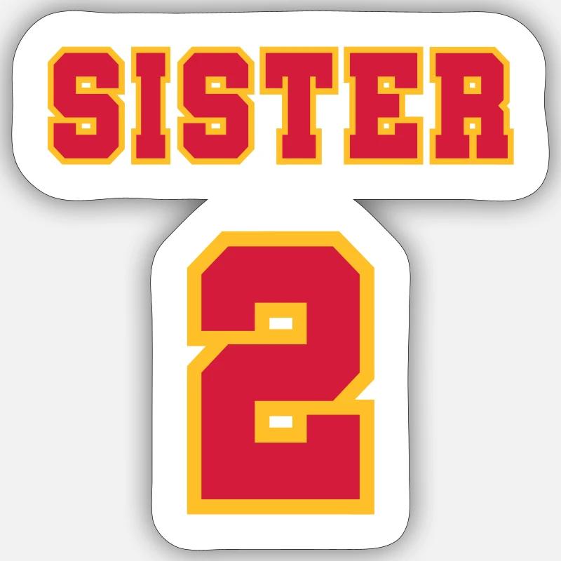 Sister 2 - Sticker size S (10 x 10 cm) - white matte