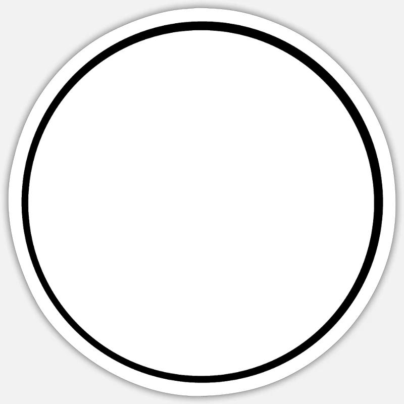Black Circle Frame Sticker size S (10 x 10 cm)