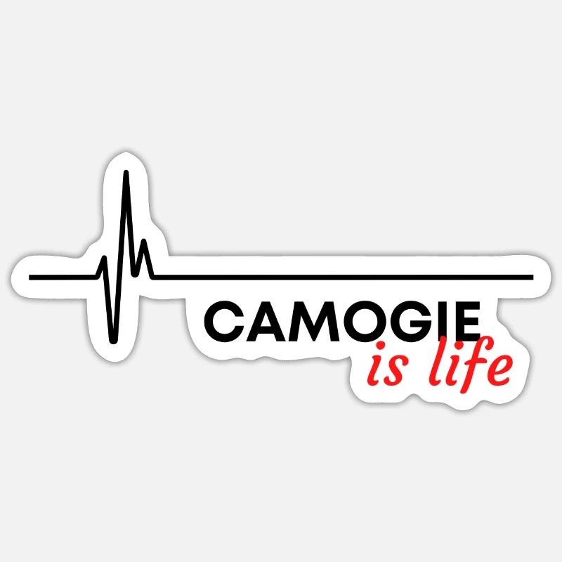 Camogie is life - Sticker size S (10 x 10 cm) - white matte