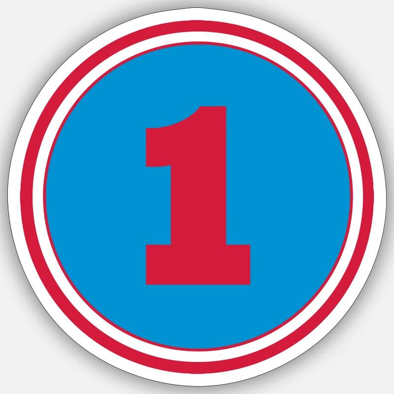 ***** 1 ***** - Sticker taille S (10 x 10 cm) - blanc mat