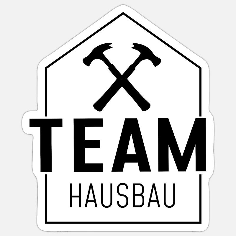 L’équipe de construction de maisons Sticker taille S (10 x 10 cm)