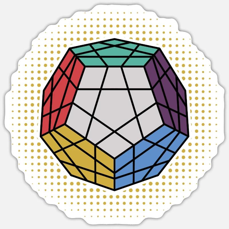 Dodecaheder Cube bytheManzaneda Sticker size S (10 x 10 cm)