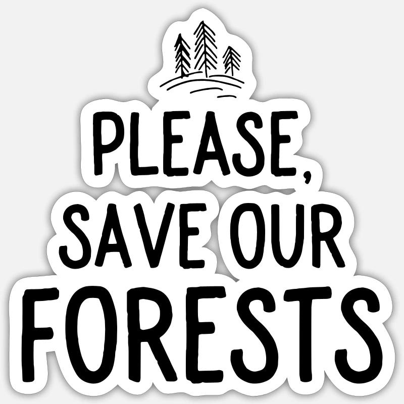 nature conservation - Sticker size S (10 x 10 cm) - white matte