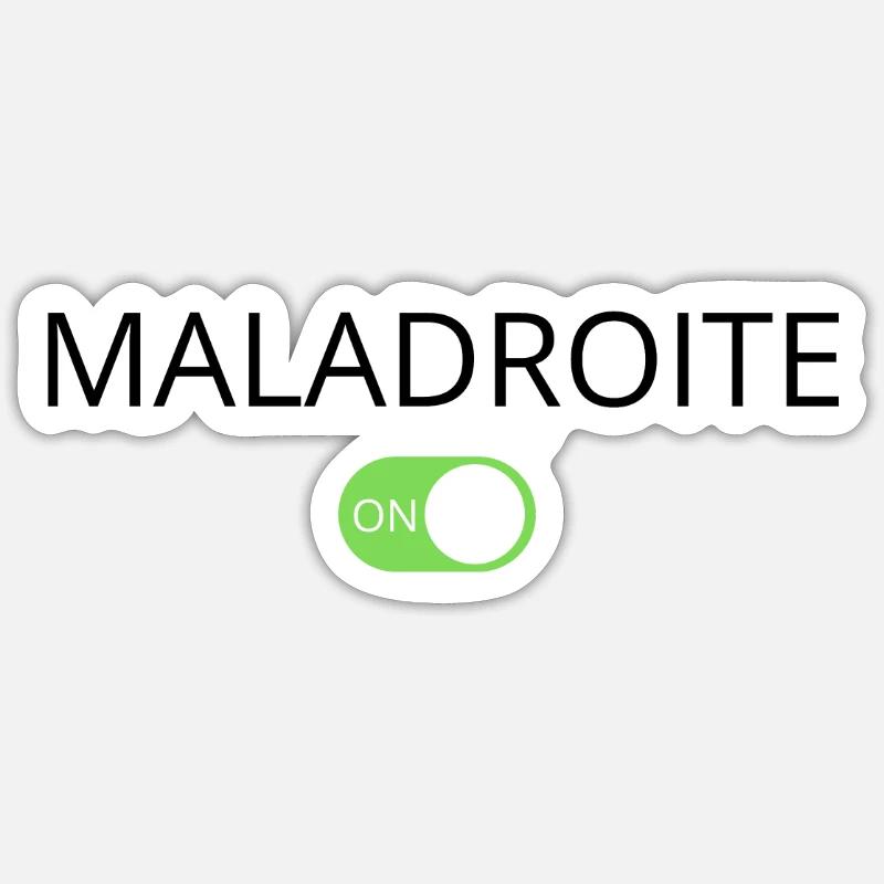 Maladroite mode - Sticker taille S (10 x 10 cm) - blanc mat