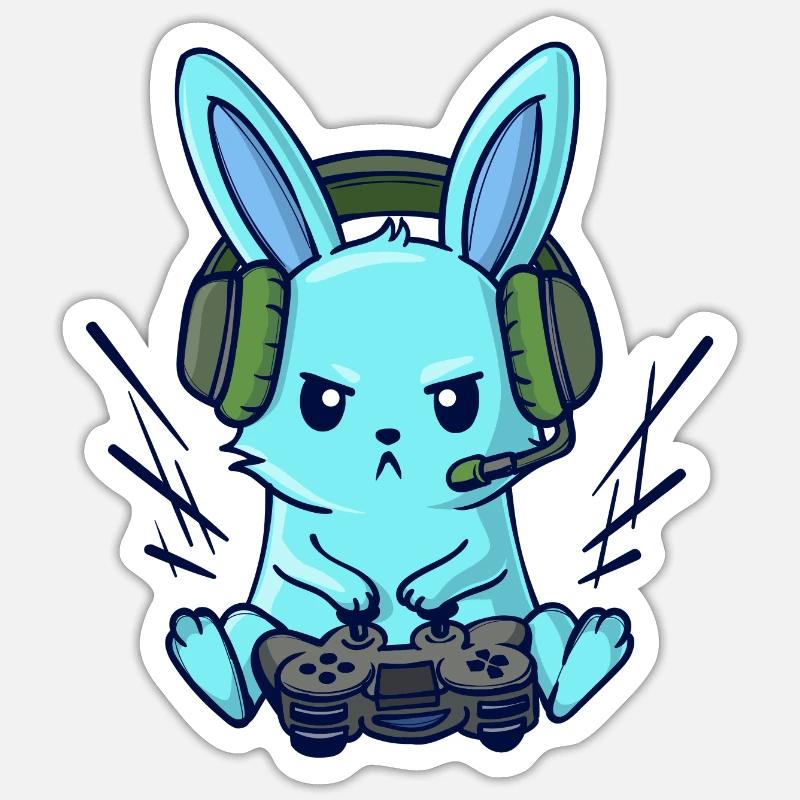 Gaming Controller Zocker Konsole Videogames Sticker Größe S (10 x 10 cm)