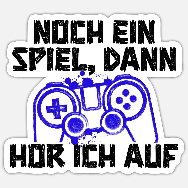 Controller Spieler Zocker Games Spieler Nerd - Sticker Größe S (10 x 10 cm) - Mattweiß