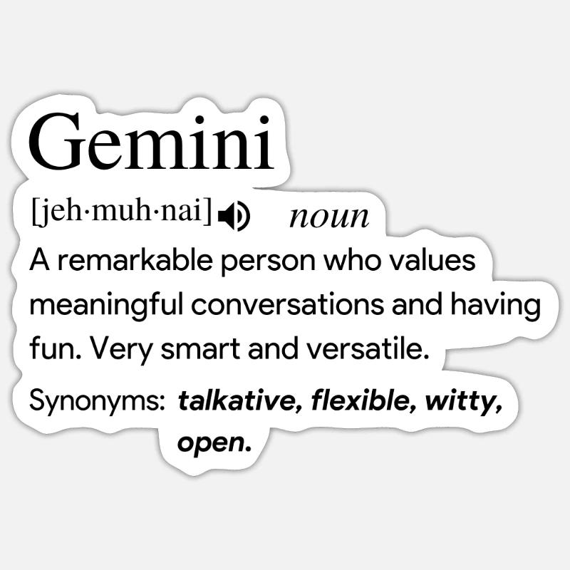 Définition de Gemini - Sticker taille S (10 x 10 cm) - blanc mat