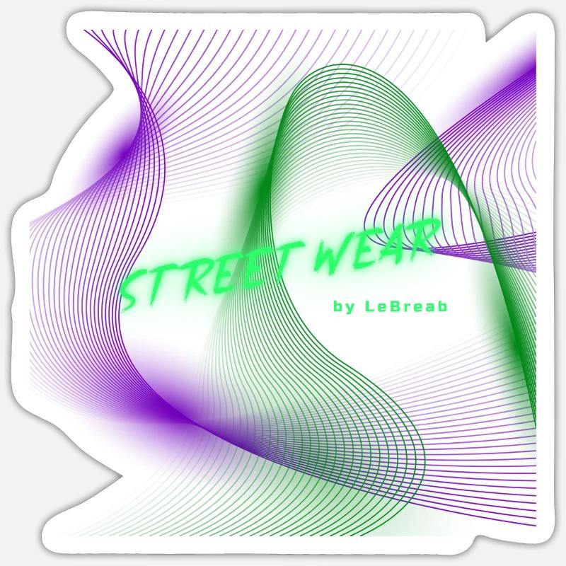 Conception graphique cool d’usure de rue Sticker taille S (10 x 10 cm)