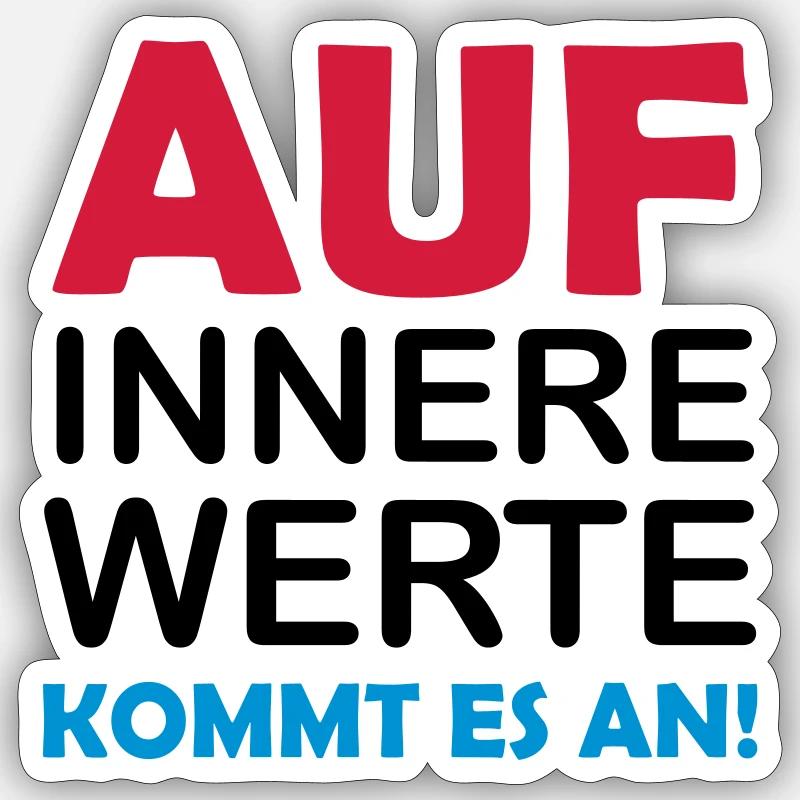 innere werte Sticker Größe S (10 x 10 cm)