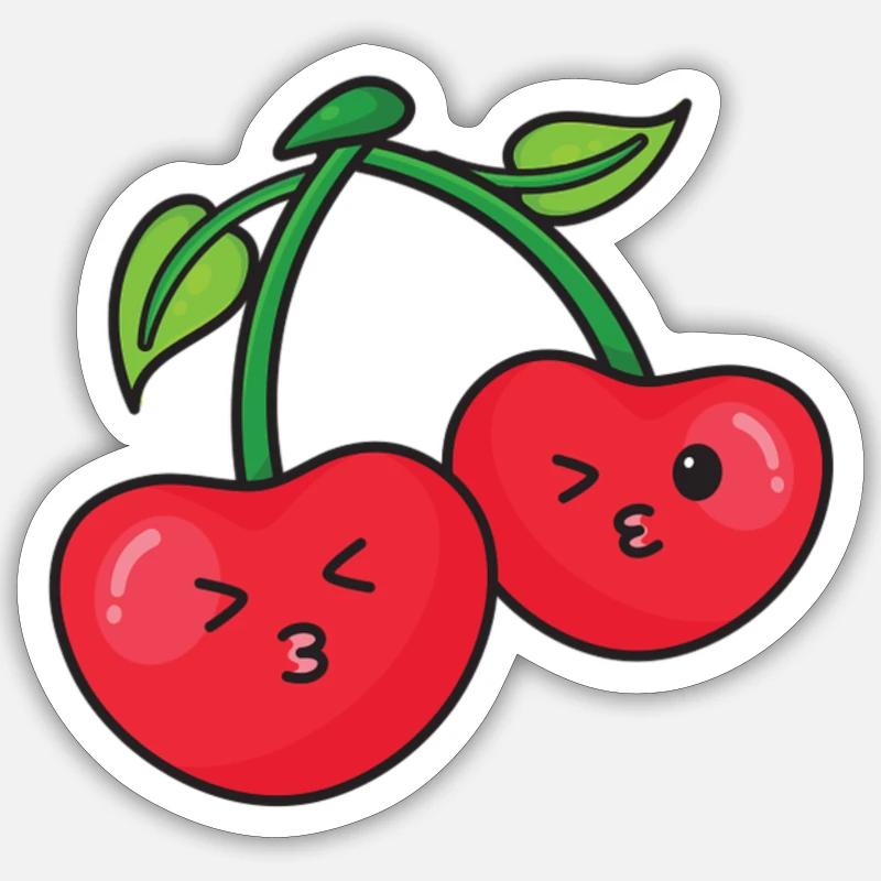 Kirsche Sticker Größe S (10 x 10 cm)
