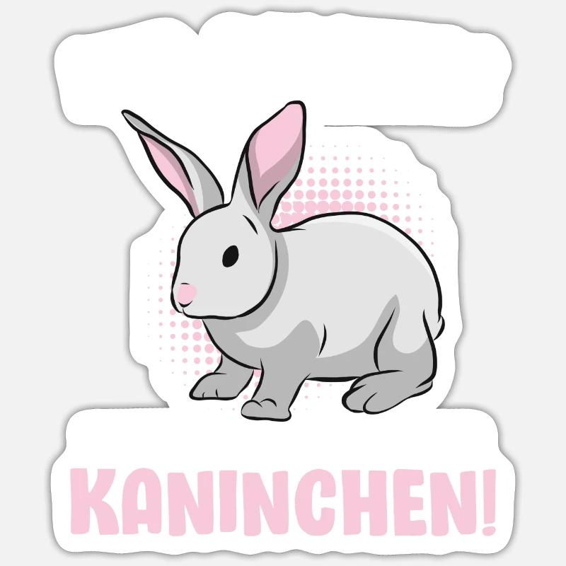 Kanichen Spruch Mir reichts Hasen Geschenk - Sticker Größe S (10 x 10 cm) - Mattweiß