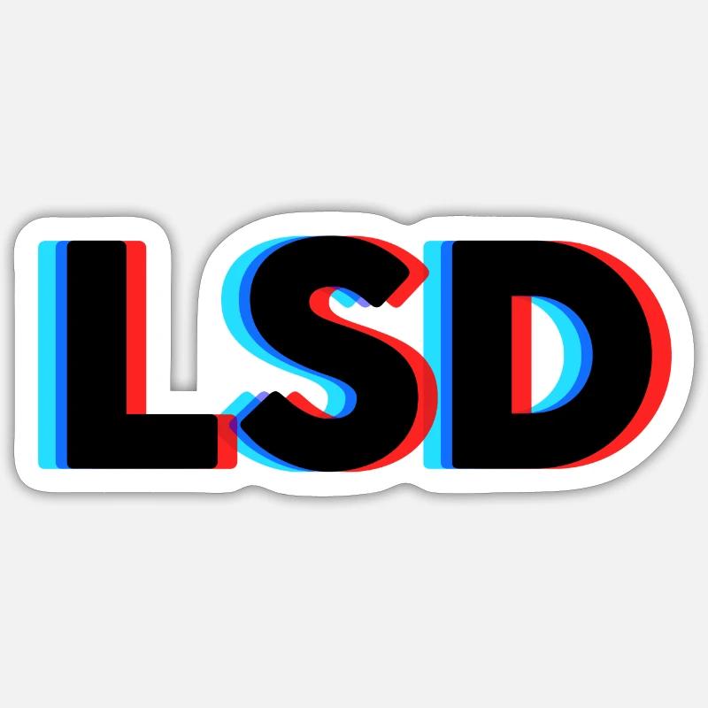 LSD - Sticker Größe S (10 x 10 cm) - Mattweiß