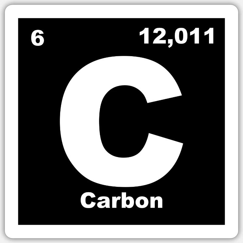 Carbon/Carbon Element - Sticker size S (10 x 10 cm) - white matte