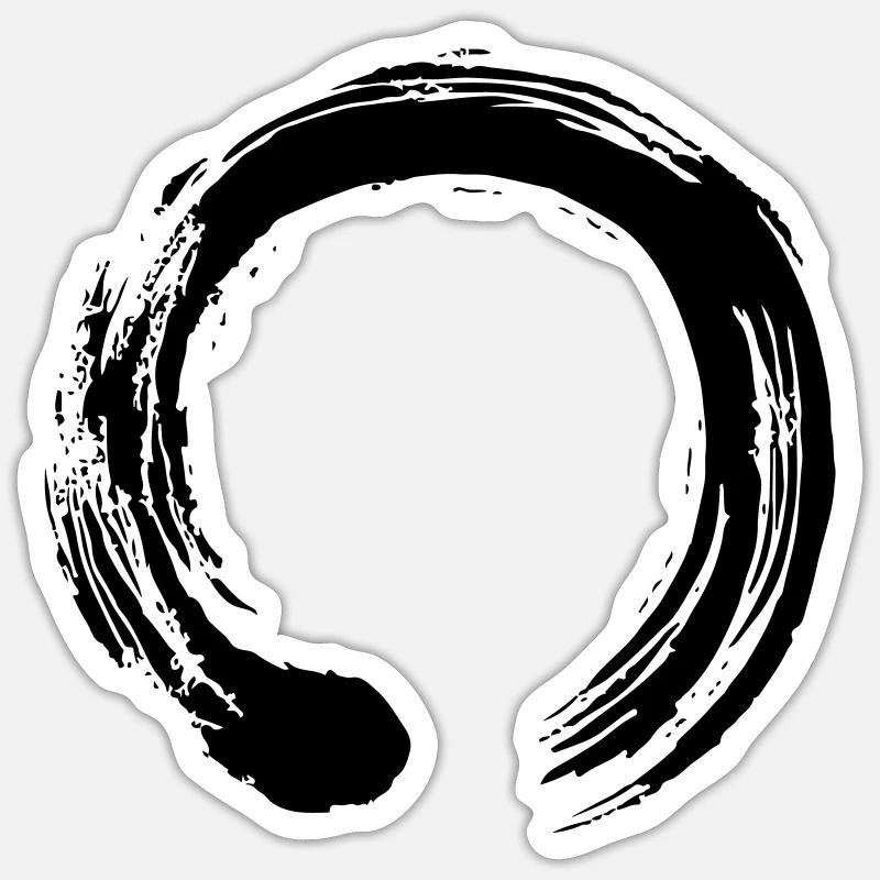 Cercle de méditation - Sticker taille S (10 x 10 cm) - blanc mat