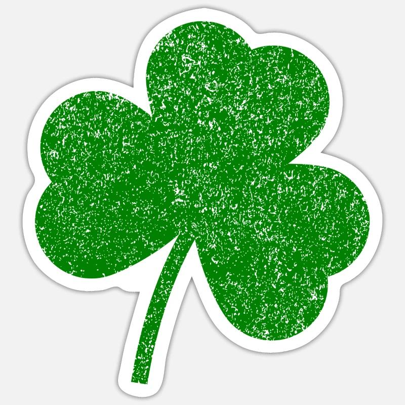 Saint Patrick's day - Sticker taille S (10 x 10 cm) - blanc mat