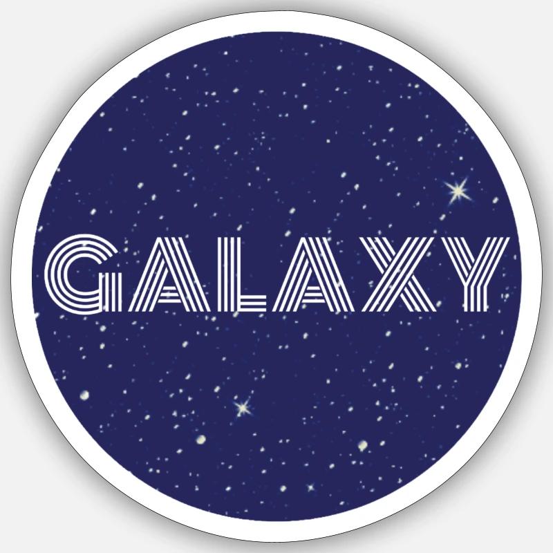 GALAXY - Sticker taille S (10 x 10 cm) - blanc mat