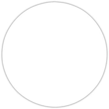 White Round Circle - Sticker size S (10 x 10 cm) - white matte - Front