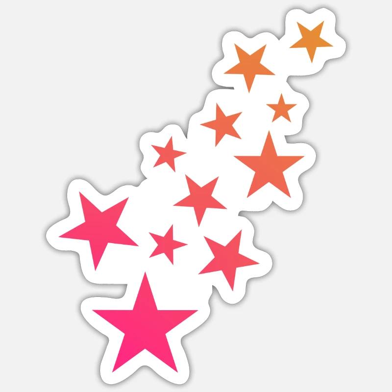Star asterisk pattern decoration Sticker size S (10 x 10 cm)