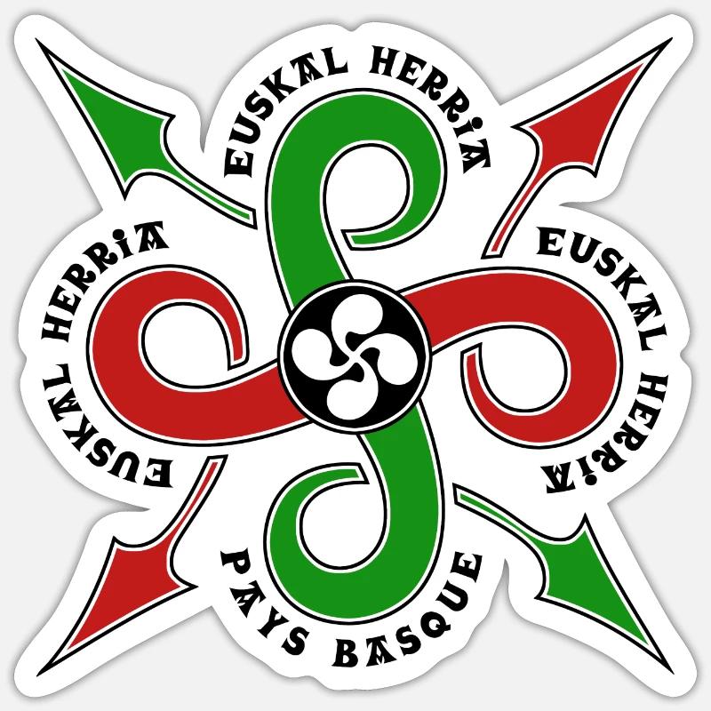 Croix Basque Sticker taille S (10 x 10 cm)