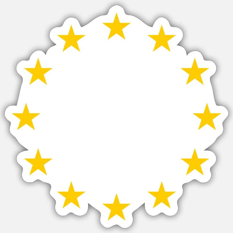 L’Europe - Sticker taille S (10 x 10 cm) - blanc mat