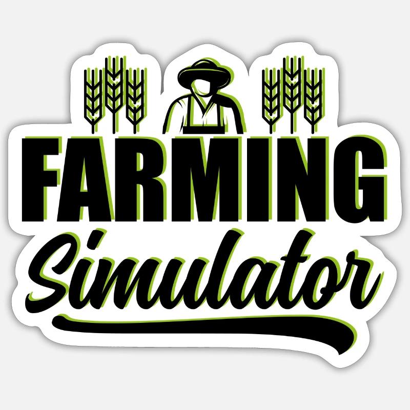 Farming simulator Garten Gartenarbeit Geschenk Sticker Größe S (10 x 10 cm)