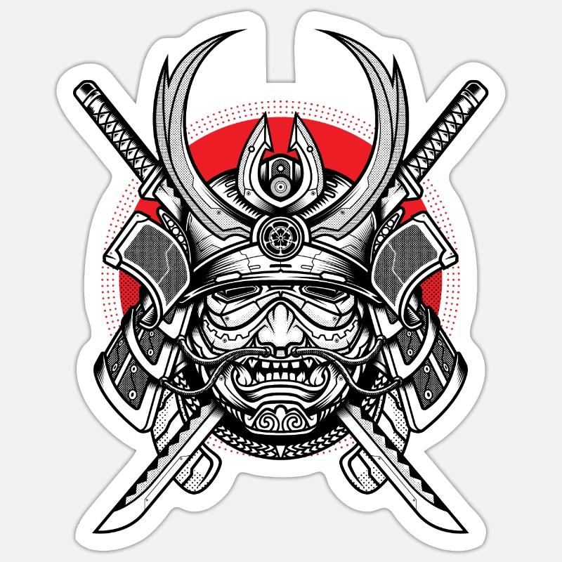 shogun samurai Sticker size S (10 x 10 cm)