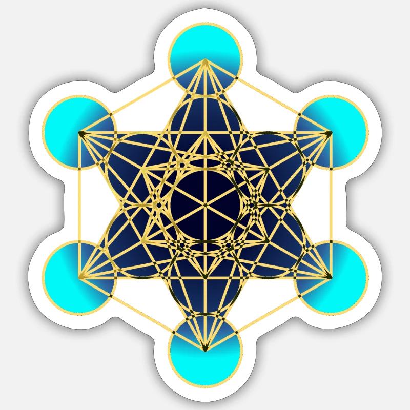 Cube de Métatron Sticker taille S (10 x 10 cm)