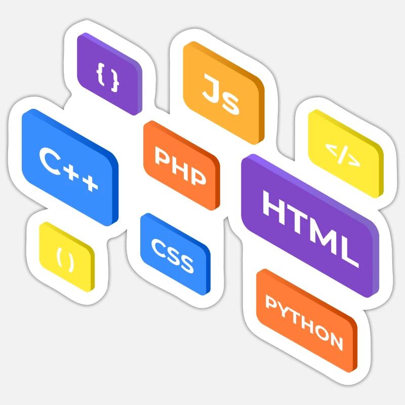 Programmierung - Sticker Größe S (10 x 10 cm) - Mattweiß