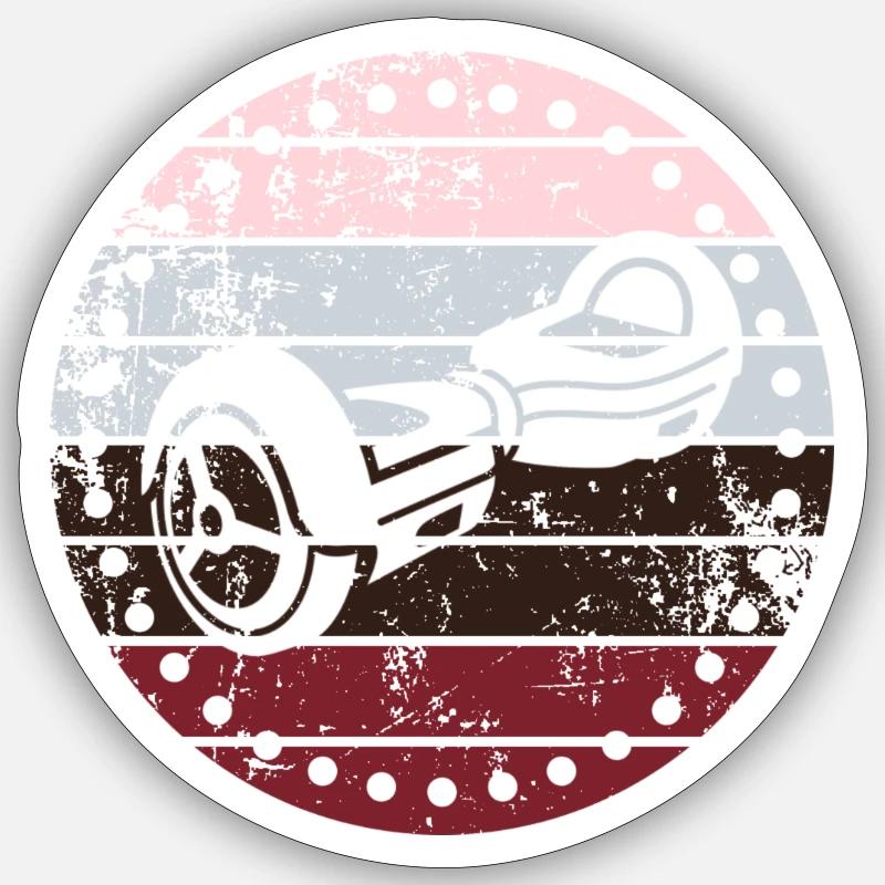 Hoverboard - Sticker taille S (10 x 10 cm) - blanc mat
