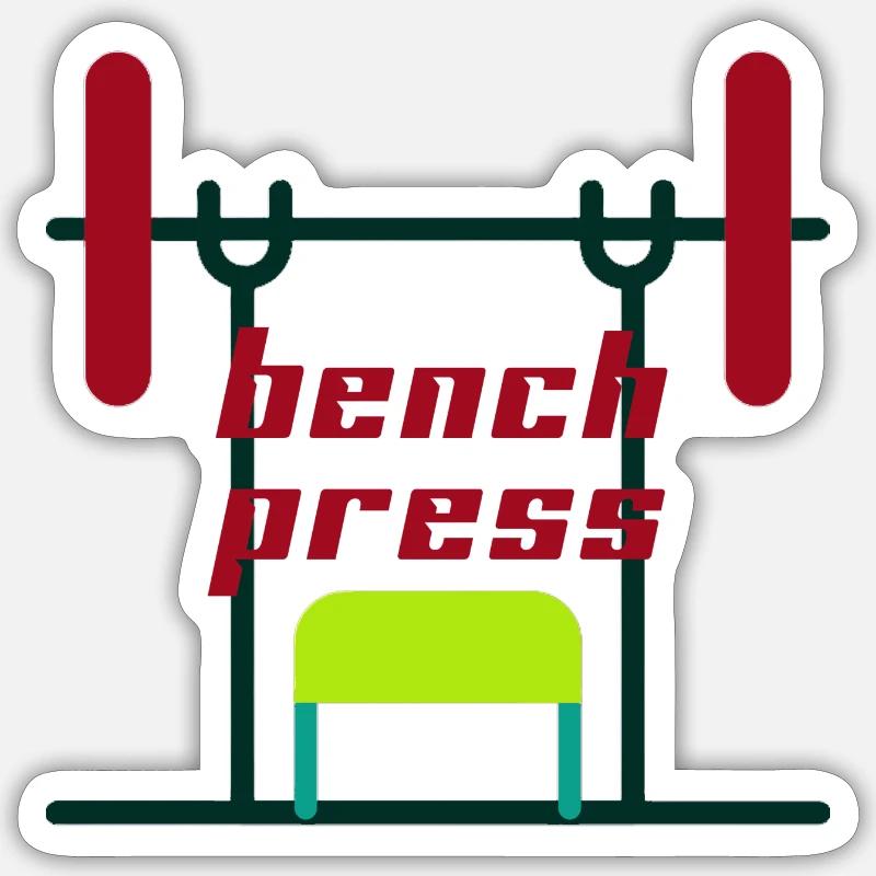 Bench Press Sticker size S (10 x 10 cm)