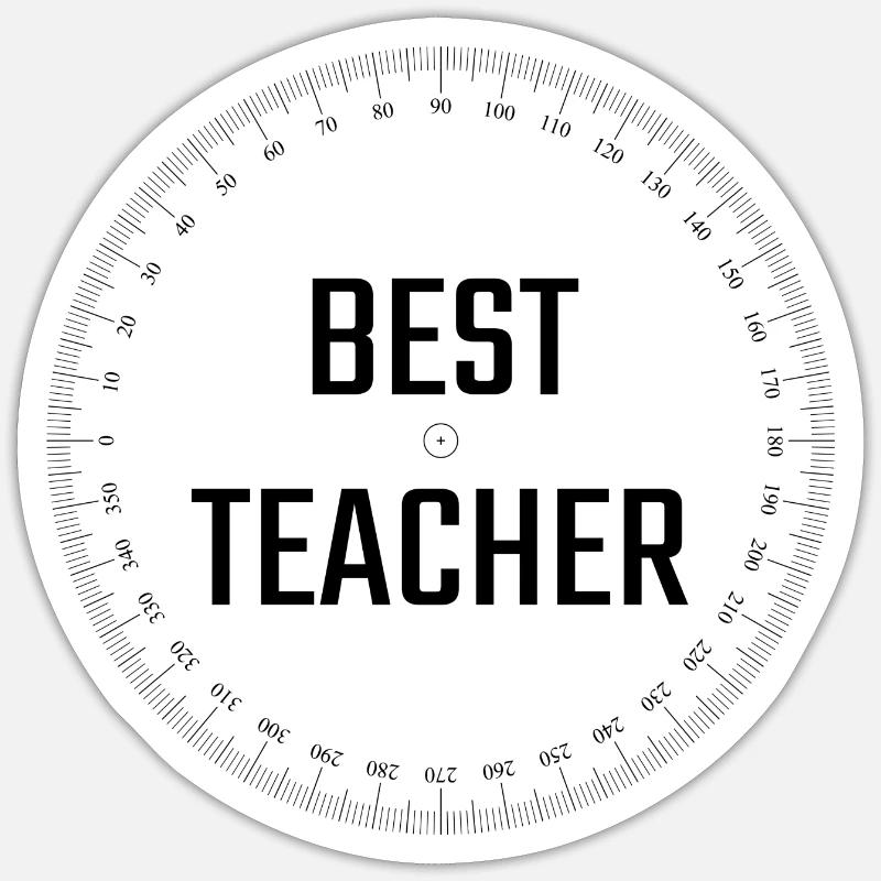 Bester Lehrer Sticker Größe S (10 x 10 cm)