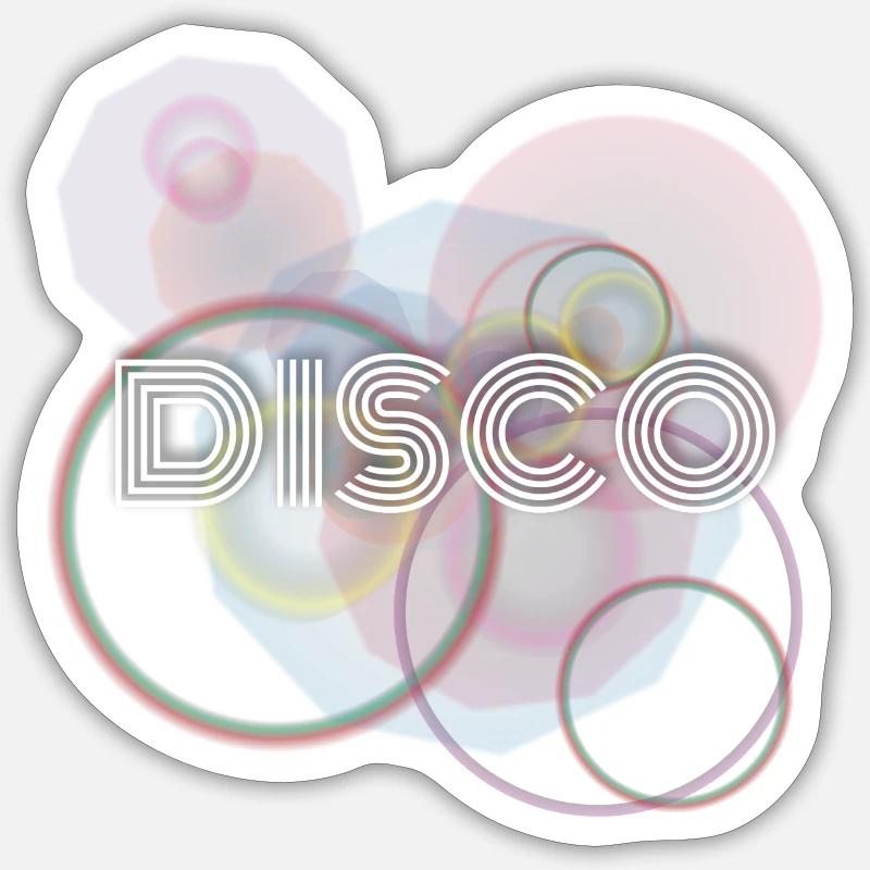 Disk - Sticker size S (10 x 10 cm) - white matte