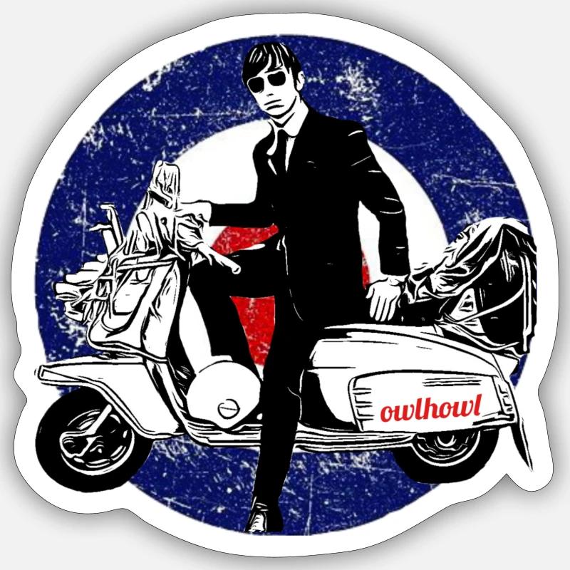 Roller Mod British Sticker size S (10 x 10 cm)