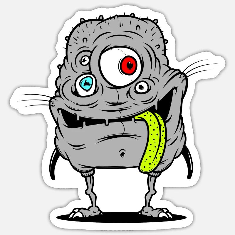 freaky troll - Sticker Größe S (10 x 10 cm) - Mattweiß