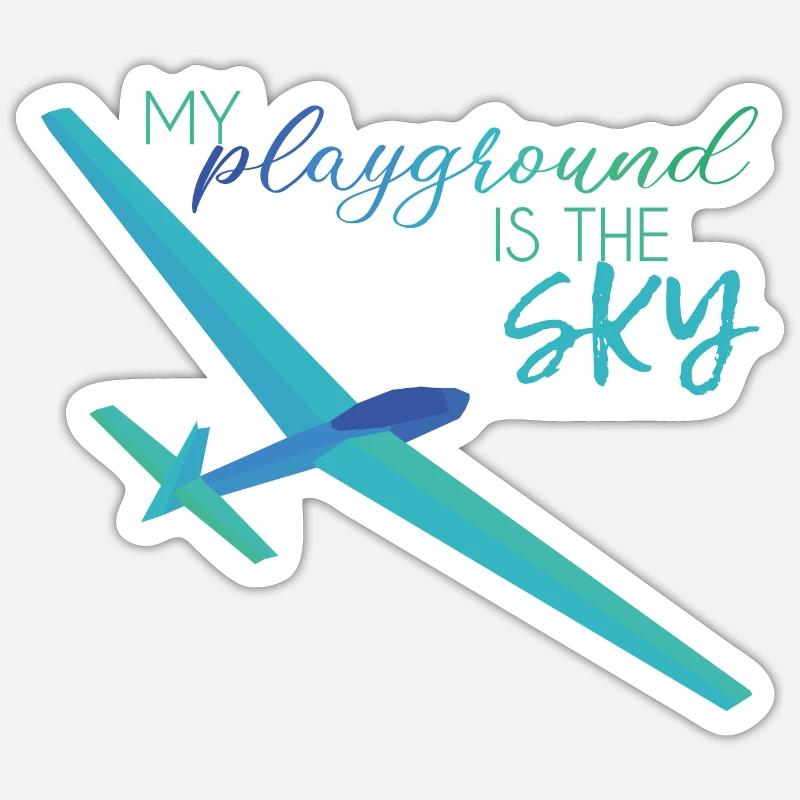 Gliding gliders Sticker size S (10 x 10 cm)