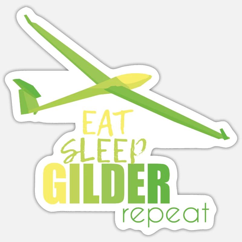 Gliding gliders Sticker size S (10 x 10 cm)