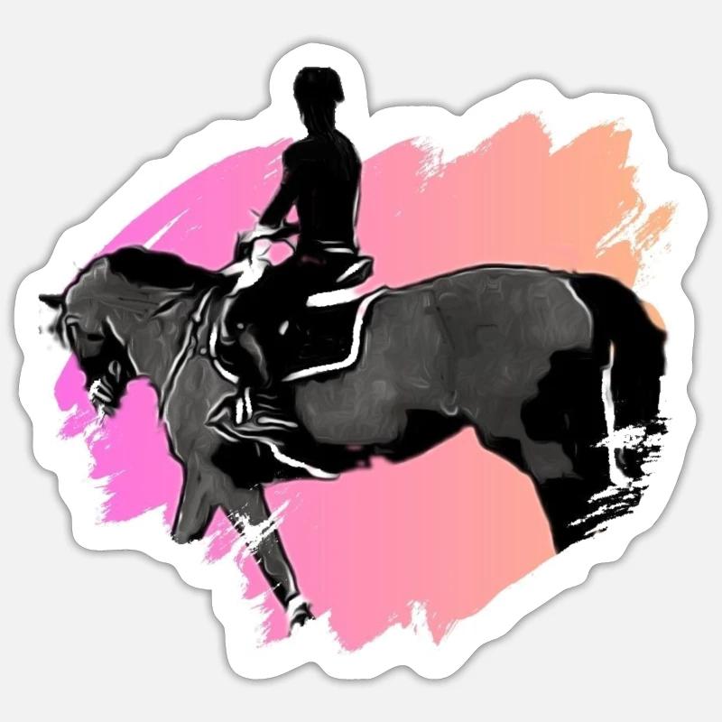 Pferd - Sticker Größe S (10 x 10 cm) - Mattweiß